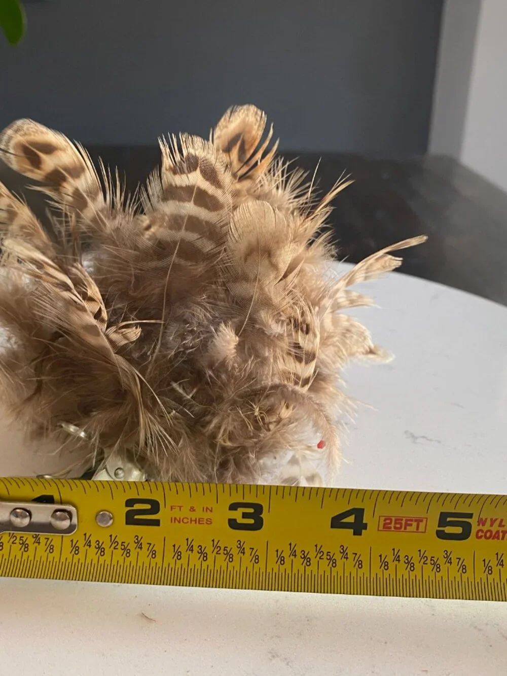 Rustic Woodland Christmas Ornaments Lot of 4 Owl Reindeer Sisal Feather Décor